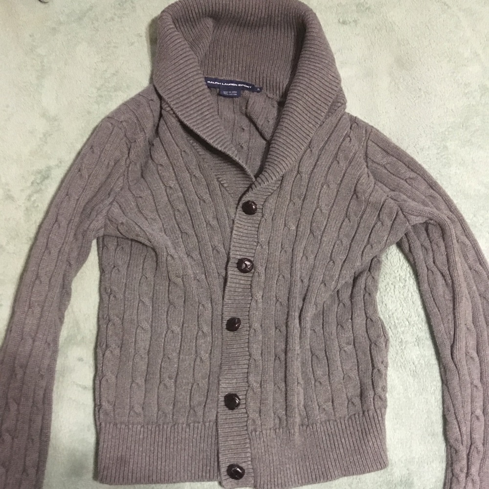 Woman’s Ralph Lauren Sport gray cardigan
